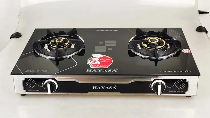 Bếp gas đôi dương kính Hayasa HA-900 có thiết kế đẹp mắt
