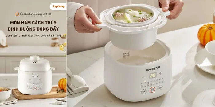Nồi Nấu Chậm Joyoung JSC-107 1.0 Lít có thiết kế gọn gàng