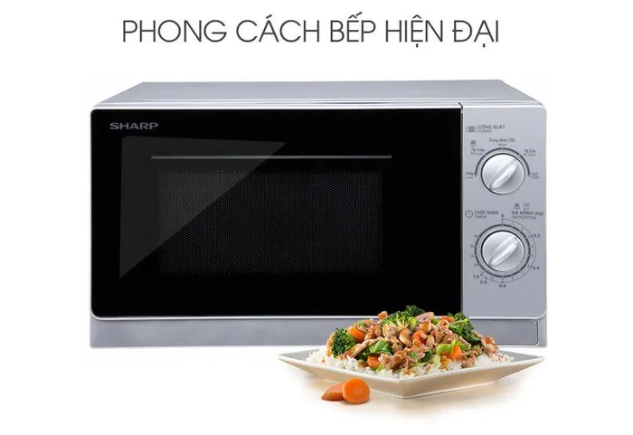 Lò vi sóng Sharp R-202VN-S 20 lít kích thước gọn gàng 