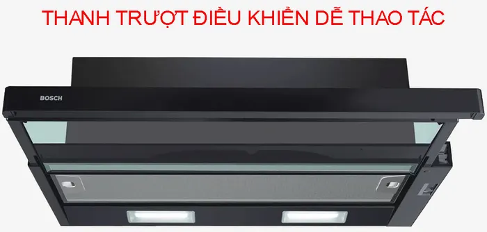 Máy hút mùi Bosch DFT93CA61B tích hợp thanh trượt điều khiển 