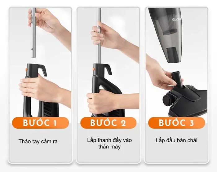 Lắp ráp máy hút bụi Gaabor GVCW-M15AS 