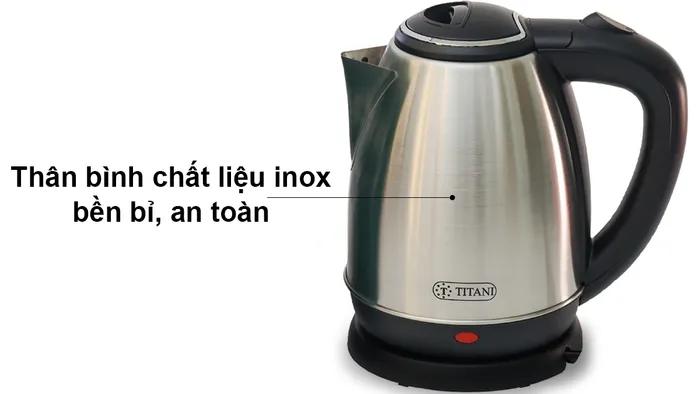 Bình đun Titani TK-182F chất liệu inox bền bỉ