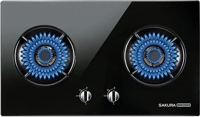 Bếp gas âm đôi Sakura SG-2665GB tạo ngọn lửa xanh, tiết kiệm gas