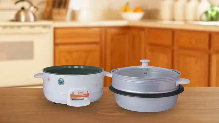  Lòng nồi lẩu điện Comet CM7732 1300W có nắp thủy tinh
