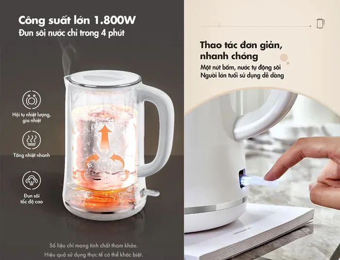 Bình đun Bear ZDH-D17K2 công suất 1800W