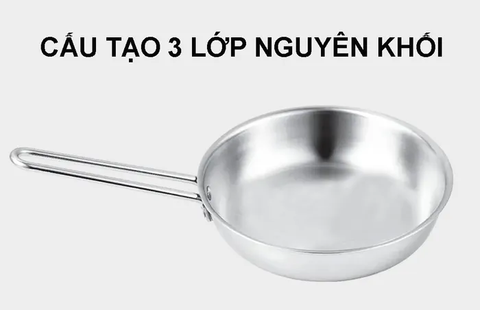 Chảo inox Ticook 18 cm nguyên khối 3 lớp 