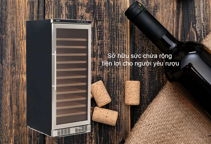 Sở hữu sức chứa rộng tiện lợi cho người yêu rượu