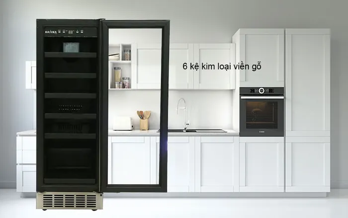 6 kệ kim loại viền gỗ