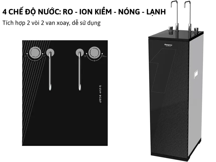 Kangaroo KG100EHC tích hợp 4 chế độ nước tiện lợi