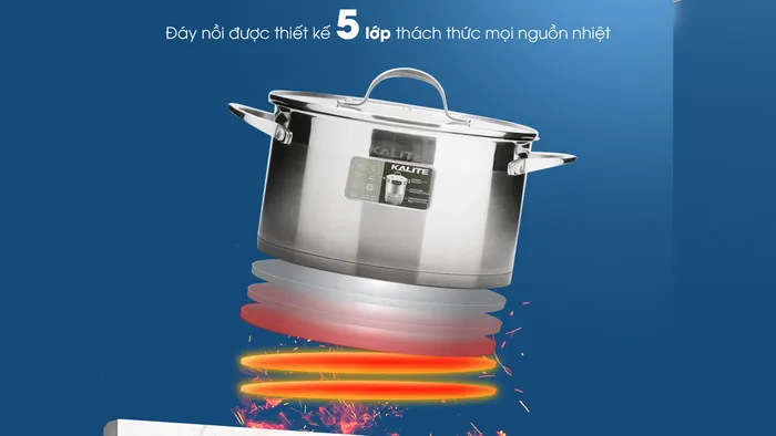 Đáy nồi Kalite KL-333 thiết kế 5 lớp