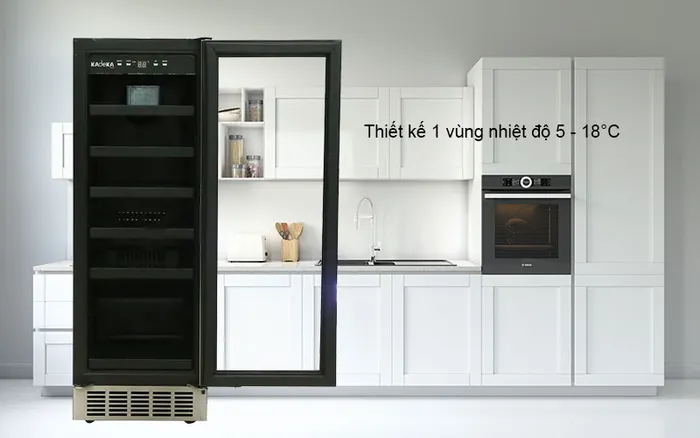 Thiết kế 1 vùng nhiệt độ 5 - 18°C