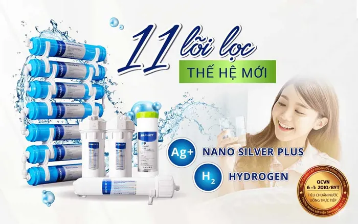 Sanaky VH-102HP tích hợp 11 lõi lọc vượt trội 
