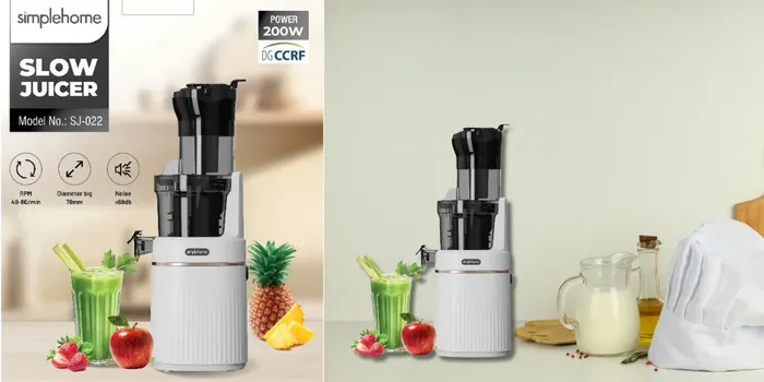Máy ép chậm Simplehome SJ-022 có thiết kế nhỏ gọn