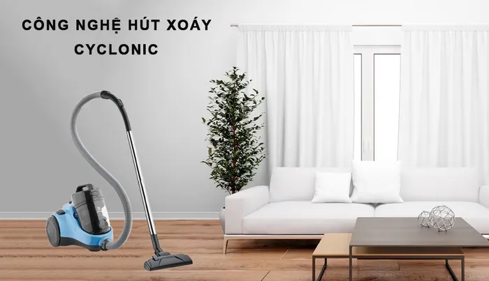 Máy Hút Bụi EC31-2BB được trang bị công nghệ hút xoáy Cyclonic