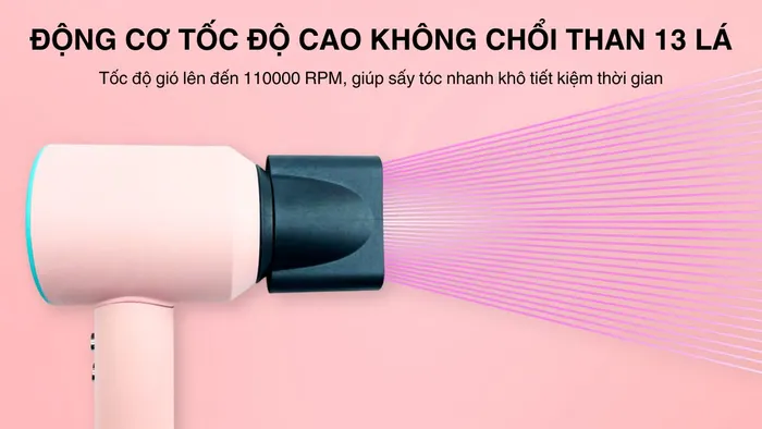 Shimono SM-HD05 trang bị động cơ tốc độ cao không chổi than 13 lá