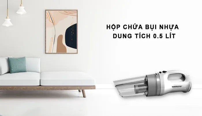 Shimono SVC1015 được trang bị hộp chứa bụi nhựa 0.5 lít