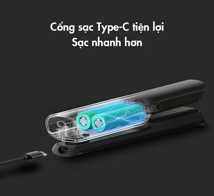 Dung lượng pin 2500mAh, cổng sạc Type-C tiện lợi