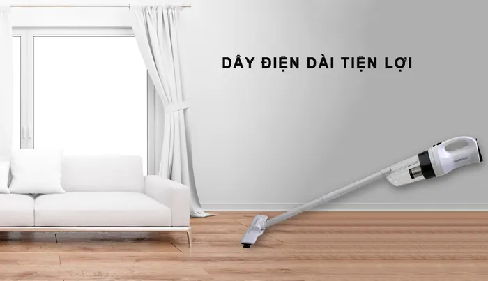 Máy Hút Bụi Shimono được trang bị dây điện dài vô cùng thuận tiện