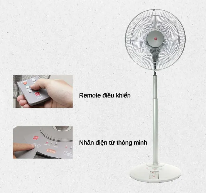 Quạt lửng KDK N30NH (GD) được trang bị điều khiển từ xa bằng remote