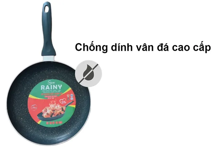 Chảo Rainy Veinstone RNT26TT chống dính vân đá cao cấp
