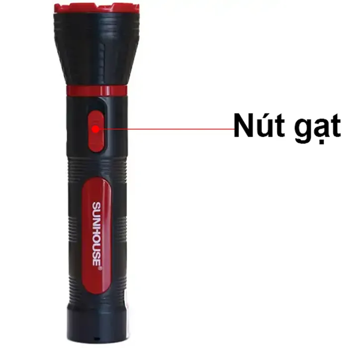 Đèn pin tay cầm Sunhouse SHE-4111 điều khiển nút gạt