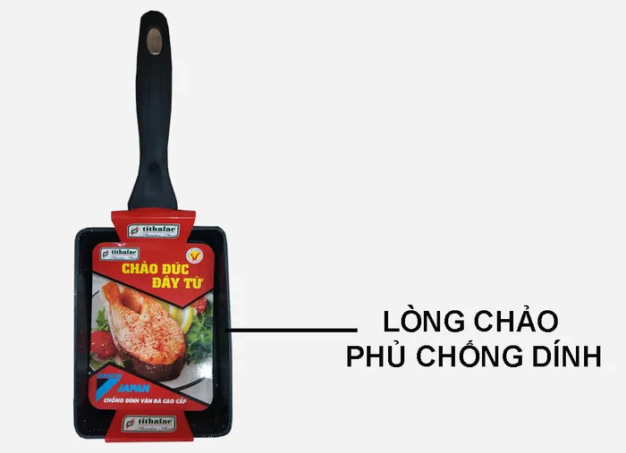 Lòng chảo đa năng vân đá bếp từ Tithafac 13.5x37.5 có phủ chống dính
