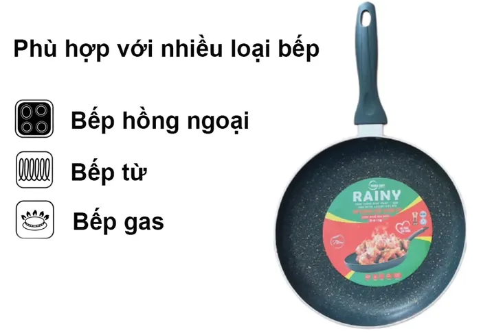 Rainy Veinstone RNT24TT phù hợp nhiều loại bếp