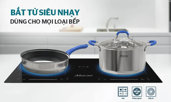 Bộ nồi Sunhouse Mama SHG509 dùng được trên mọi loại bếp