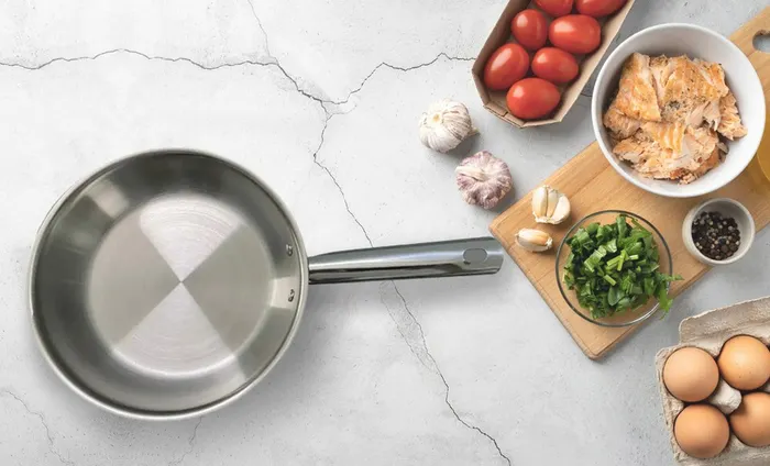 Chảo đa năng inox 304 ba lớp đáy từ Ticook 22cm