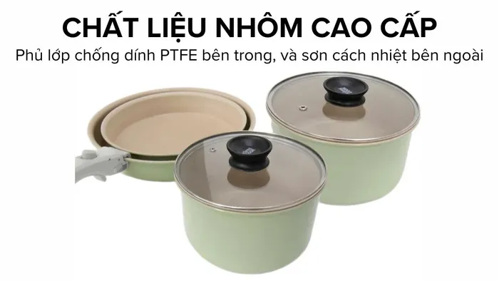 Easy Next KimsCook 07pcs được làm từ chất liệu nhôm cao cấp