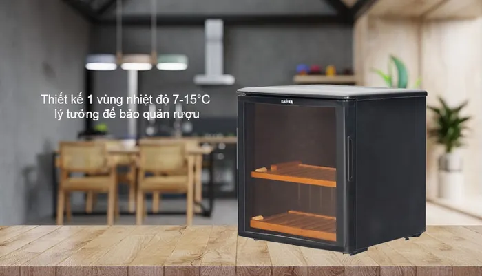 Thiết kế 1 vùng nhiệt độ 7-15°C lý tưởng để bảo quản rượu