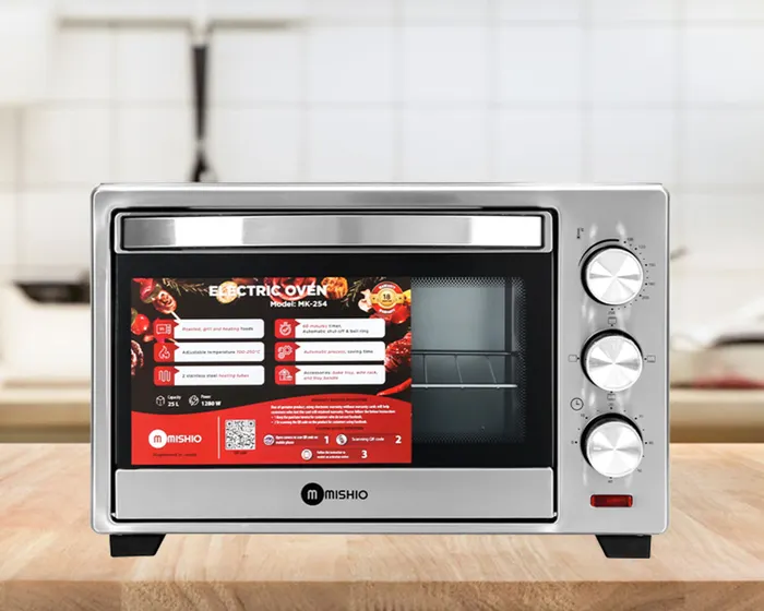 Lò nướng Mishio MK 254 25 lít có diện mạo đơn giản