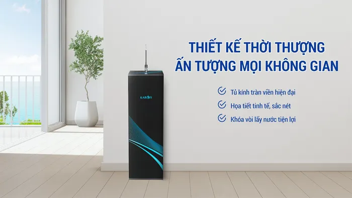 Máy lọc nước Karofi KAQ-C06 thiết kế thời thượng