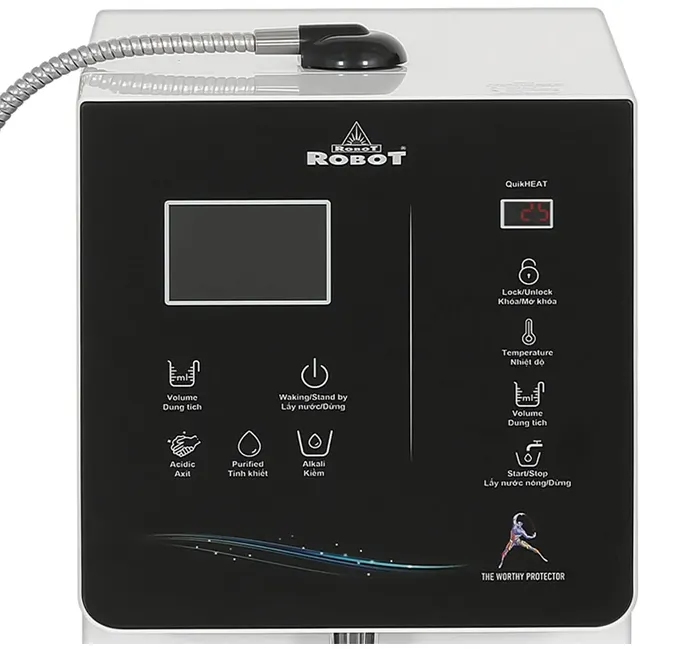 Bảng điều khiển của máy lọc nước điện giải Robot IonKing 117C