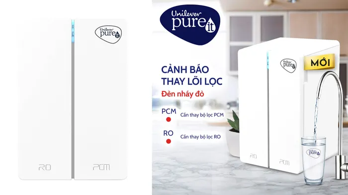 Unilever Pureit Tanka UR3140 trang bị hệ thống cảnh báo thay lõi lọc hiện đại 