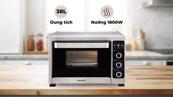 Lò nướng có dung tích lớn, công suất mạnh mẽ