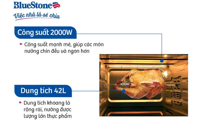 Bluestone EOB-7588 42 lít công suất 2000W