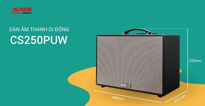 Loa karaoke xách tay Acnos CS250PUW 300W