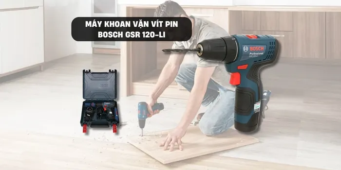 Máy Khoan Vặn Vít Pin Bosch GSR 120-LI thiết kế nhỏ gọn, tiện lợi