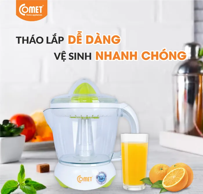 Máy vắt cam Comet CM9920 tháo lắp dễ dàng