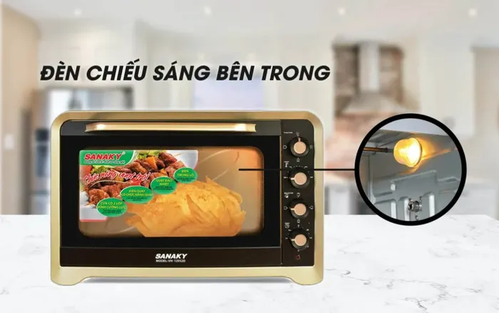 Đèn chiếu sáng bên trong khoang lò nướng Sananky VH-129S2D 120 lít