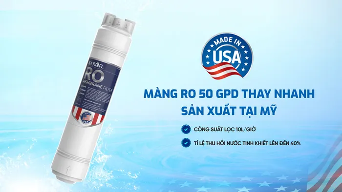 Karofi KAQ-UC05 màng RO thay nhanh sản xuất tại Mỹ