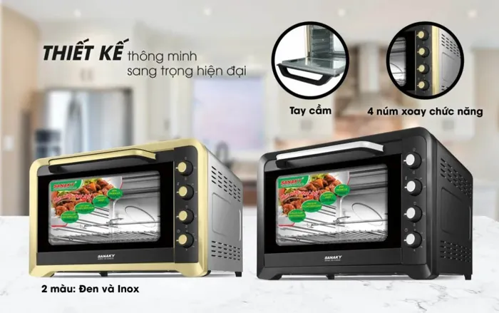 Lò nướng Sananky VH-129S2D 120 lít kiểu dáng gọn gàng 