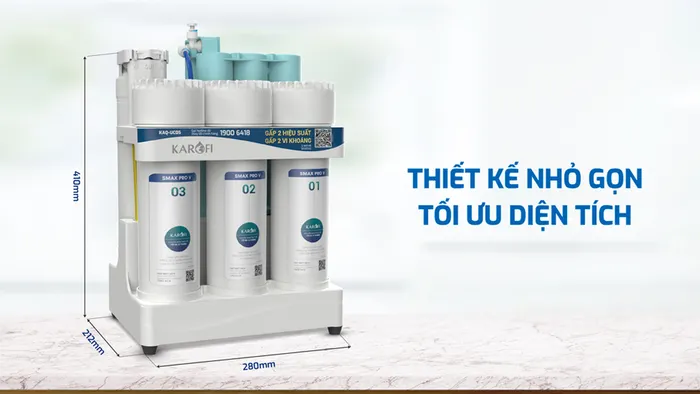 Máy lọc nước Karofi KAQ-UC05 thiết kế nhỏ gọn