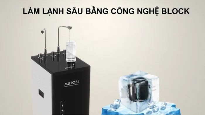 Mutosi MP-360D giúp làm lạnh nước bằng công nghệ block