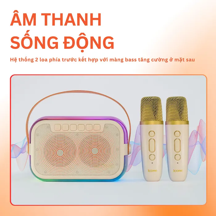 Âm thanh loa Karaoke Mini Bluetooth iCore ISM69
