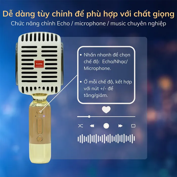 Hệ thống nút điều chỉnh tích hợp tiện lợi trên thân sản phẩm