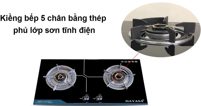 Kiềng bếp 5 chân bếp gas âm Hayasa HA-3333KGCL