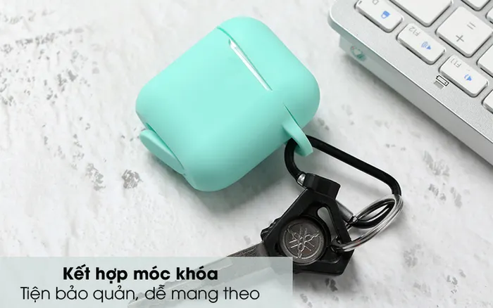 Kèm theo móc khóa - Túi đựng Airpods 1 & 2 nhựa dẻo Silicone CK-AP002 OSMIA