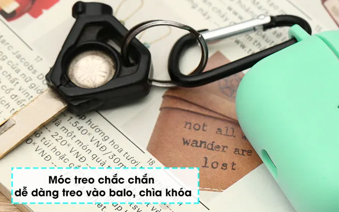 Túi đựng AirPods Pro Nhựa dẻo TPU kèm móc JM SN12 - Móc treo